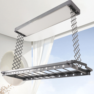 Ceiling Smart Drying Rack With Led Lighting and Space Saving Features