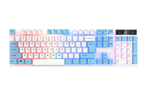 Iluminación retroiluminada con cable, diseño personalizado, logotipo OEM, 7 colores, 3 colores, RGB, kit de teclado mecánico para juegos con ratón, teclado RGB