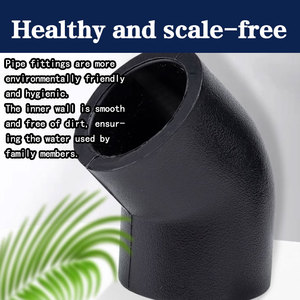 HDPE 45 derece HDPE boru dirsek dayanıklı yüksek basınç soket füzyon bağlantısı 90mm - Product Image 3