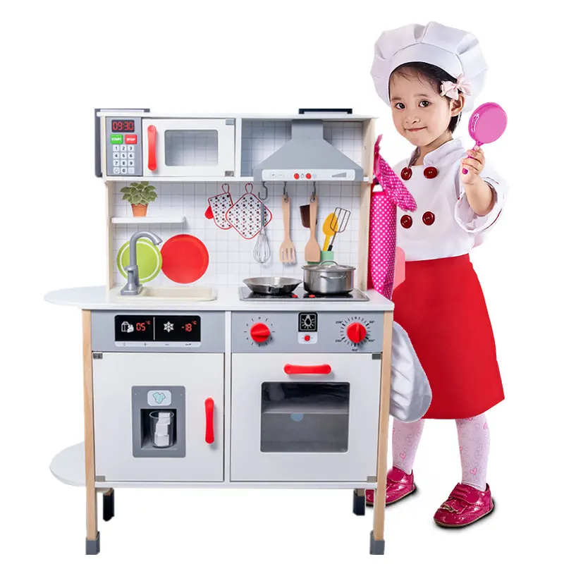 ของเล่นชุดครัวทำจากไม้สำหรับเด็ก,ของเล่นในครัวของเด็กของเล่นสเปรย์ชุดทำอาหารจำลองขนาดเล็ก