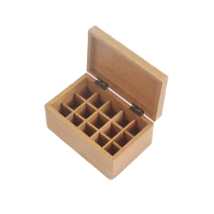 Trang Trí Bằng Gỗ Hình Chữ Nhật Tinh Dầu Đóng Mở Hộp Lưu Trữ Với Keychain Và Nắp Lớn 15 Lưới Hạt Tổ Chức - Product Image 1