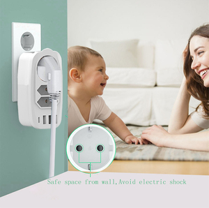 Germany Power Strip <strong>Multi</strong>-Functional <strong>EU</strong> <strong>Multi</strong>-Socket <strong>Adapter</strong> <strong>with</strong> 3 Outlets and 4 USB a Ports One-Turn <strong>Plug</strong> - Product Image 6