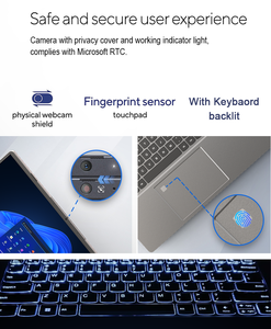 Ordenador portátil AMD R7 WiFi 6 De 15,6 pulgadas con carcasa de metal retroiluminación teclado escáner de huellas dactilares doble tipo C - Product Image 6
