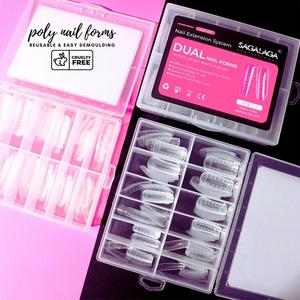 SAGALAGA özel etiket tırnak akrilik jel tırnak oluşturucu için çift formu İpuçları uzatma jel Nail İpuçları karışık boyutu - Product Image 5