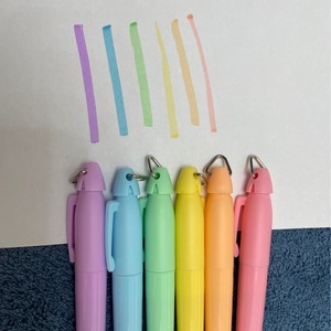 Nuovo all'ingrosso punta scalpello Morandi Mini portachiavi evidenziatore pennarelli Mini evidenziatore con portachiavi - Product Image 5