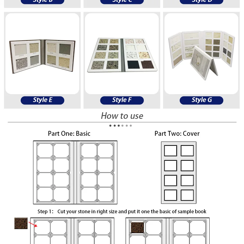 Wholesale Tile Modern Cardboard Display Folder Panel Ceramic Granite Marble Quartz Brochure Tiles Stone Sample Book