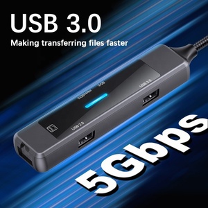 OEM Hot Sale Type-C/<strong>USB</strong> Expansion Dock Rj45 Network Port 100Mbs TF/SD USB3.0/2.0 5-In-1 OTG Adapter. - Product Image 3