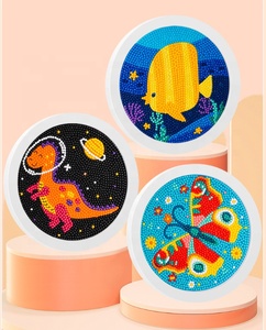Bay Unicorn động vật in vải DIY sơn kim cương Kit với nhựa khung tròn cho trẻ em - Product Image 5