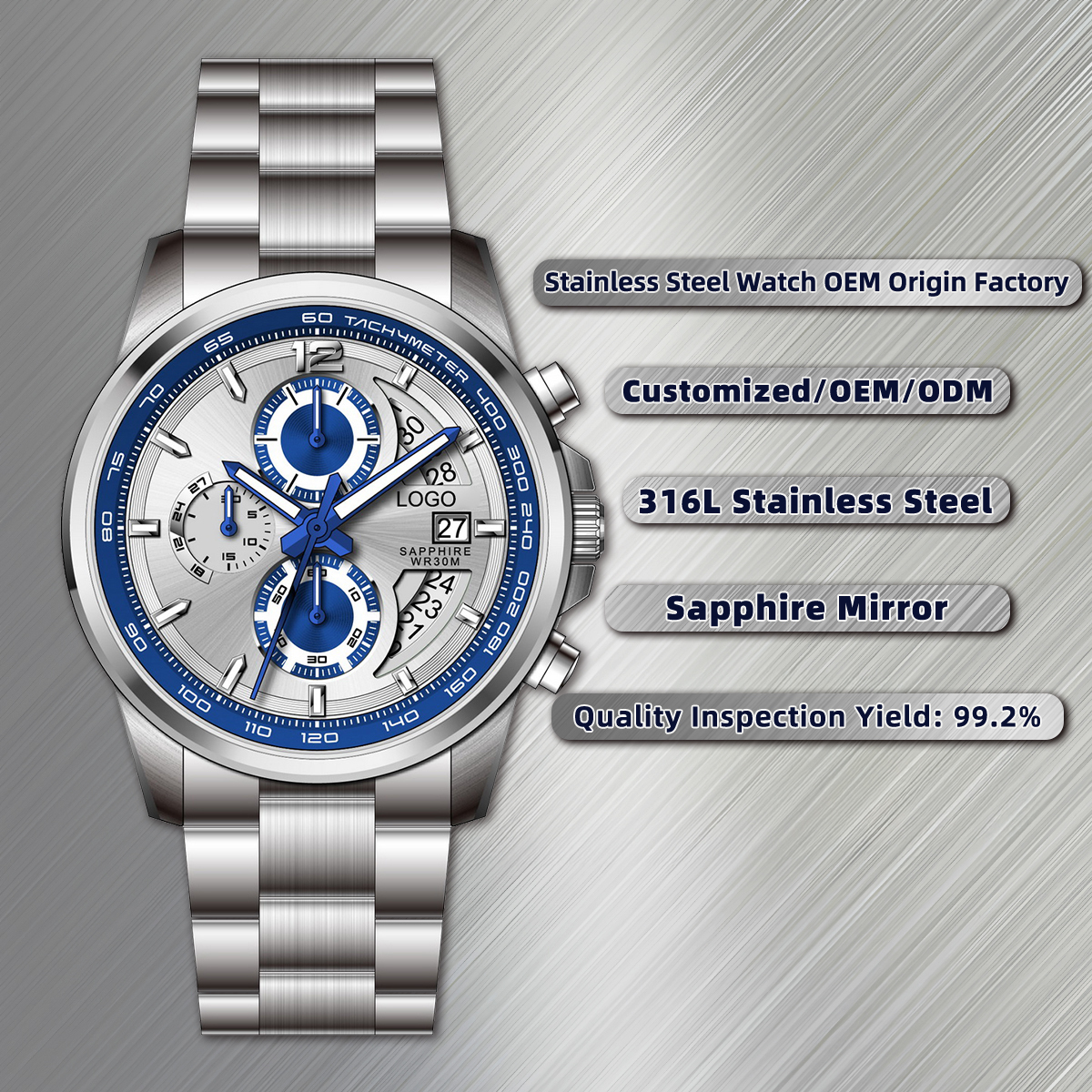 Silver/Blue/Silver/Blue