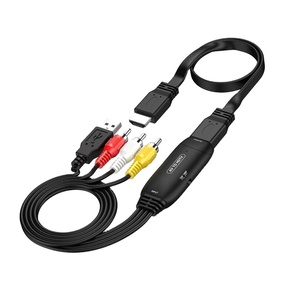 1080P HDTV适配器，带RCA HDTV电缆3RCA CVBS复合音频视频，支持PAL NTSC，适用于PC PAL NTSC转换器，适用于PC - Product Image 1