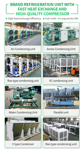 Soğuk hava kompresörü ünitesi için 0 derece soğutma 5hp-condensing yoğuşmalı ünite hava soğutmalı açık tip - Product Image 5