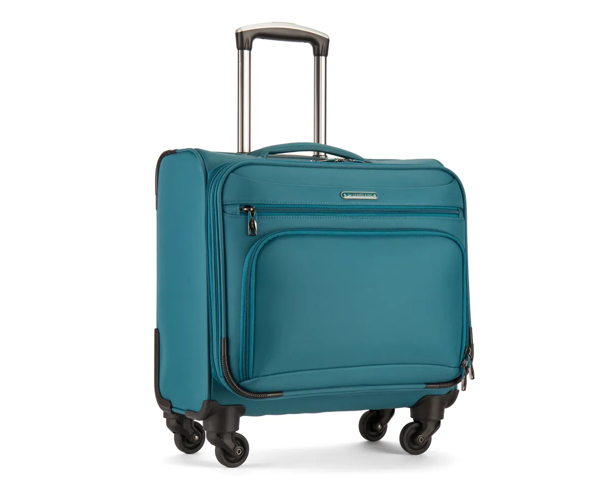 Leavesking toptan 24 inç spinner tekerlekler iş erkek kumaş bavul özel logo taşıma seyahat bagaj fabrika