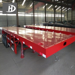 40FT 3 Axle Steel <strong>Container</strong> Flatbed Semi-Trailer Long Lasting with Superior <strong>Load</strong> Bearing Capacity <strong>Export</strong> Ready - Product Image 1