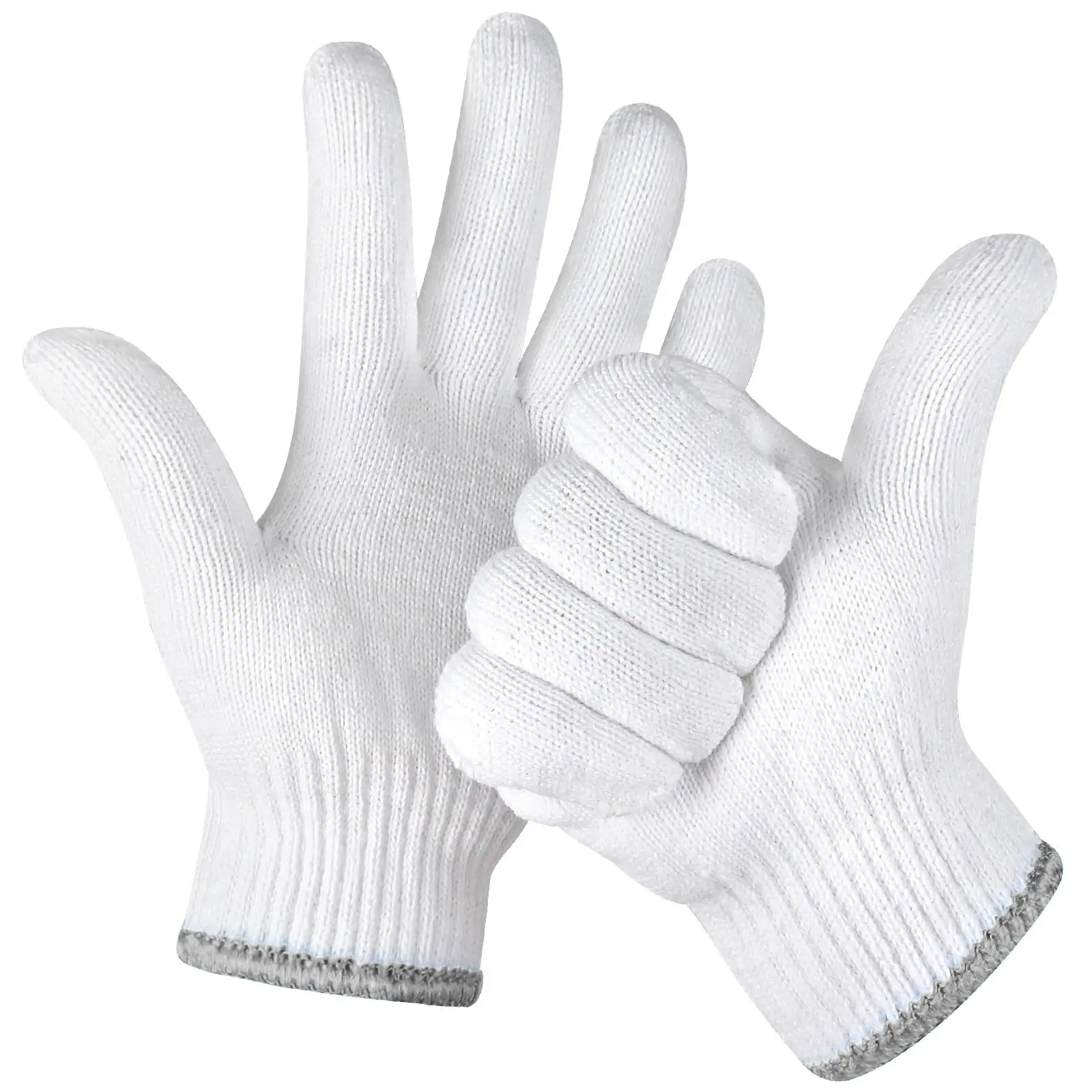 Trung Quốc bán buôn 7/10 đo Trắng găng tay an toàn/làm việc găng tay làm việc guantes cotton găng tay dệt kim