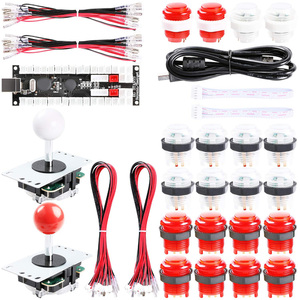 2-Player DIY <strong>Arcade</strong> Kit Zero Delay 2X <strong>USB</strong> Encoder+2X Joystick+20x LED <strong>Arcade</strong> Buttons for PC, MAME, Mac &amp; <strong>Raspberry</strong> <strong>Pi</strong>
