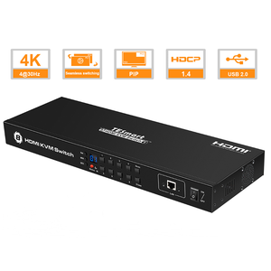 TESMartOEMODM高品質入力8出力1 HDMI KVMスイッチ (オフィス用) PIPEDIDホットプラグ4K @ 30HzKVMスイッチ - Product Image 3