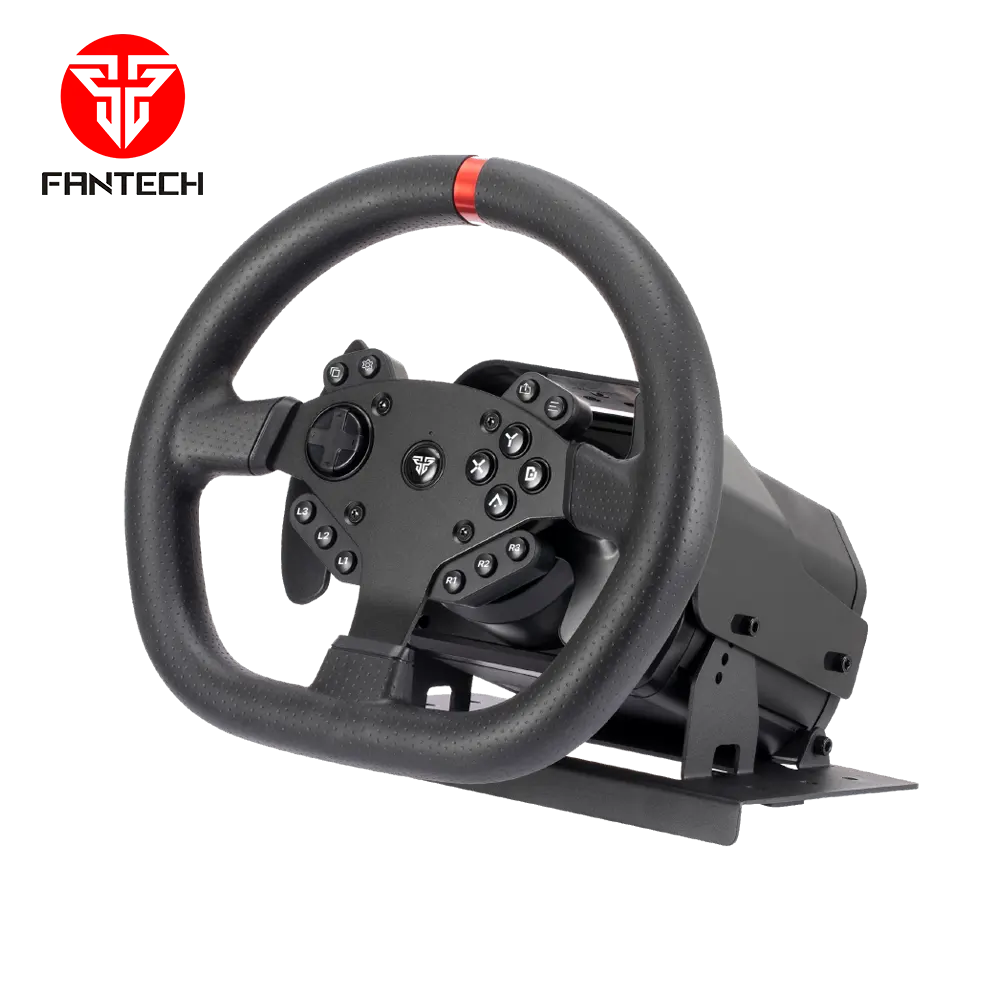 Fantech rs1 novo condução de força dupla, comentário de força do motor com pedais de efeito e 6 + 1 roda de corrida de jogos