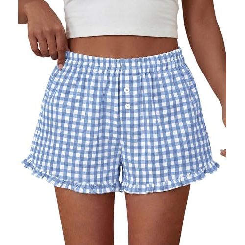 Plaid Blue White