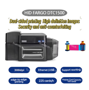HID Fargo DTC1500樹脂熱再転送IDカードプリンタープラスチックPVCカードプリンタースマートカードプリンターエンコーダー300 DPI - Product Image 6