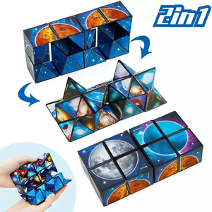 ลูกบาศก์มหัศจรรย์<span class=keywords><strong>2</strong></span> in 1รูปขยับ3D ผู้ใหญ่สำหรับเด็ก