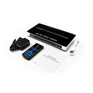 4K 5x1 HDMI Switch with Audio Extractor ARC Audio for <strong>PS4</strong> HDTV Blu-Ray with Optical TOSLINK 3.5mm R/L Audio IR <strong>Remote</strong> Control - Product Image 6