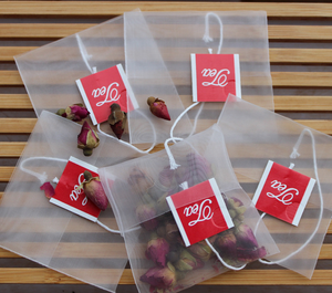 Etiqueta con logotipo personalizado Bolsa de té inversa de nailon vacía con etiqueta de cuerda - Product Image 3