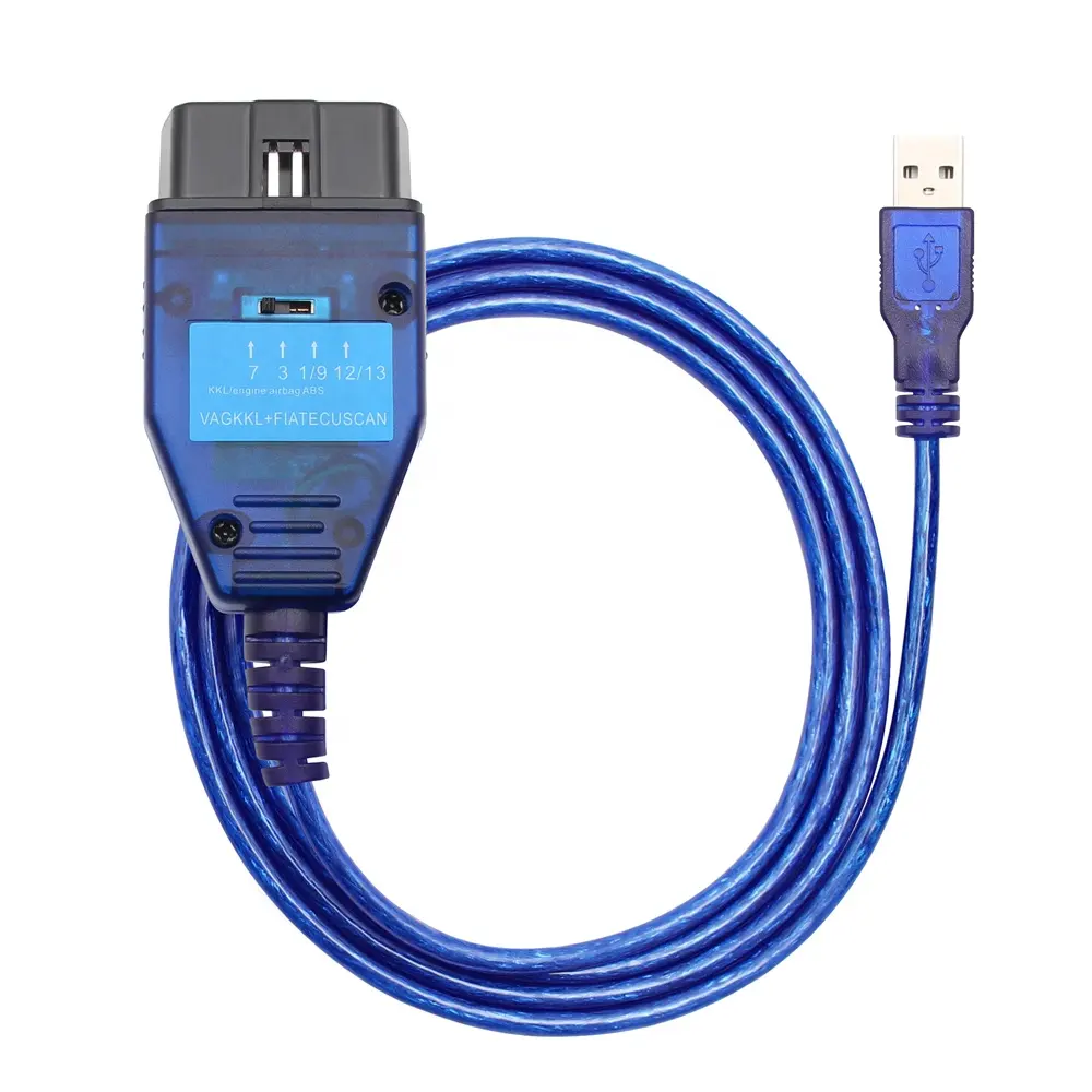 FTDI FIATECUSCAN FT232RQ VAG KKL,สาย USB สำหรับ Fiat 4 Ways Switch Chip OBD2สายเคเบิลวินิจฉัยรถยนต์สำหรับ VAG KKL 409