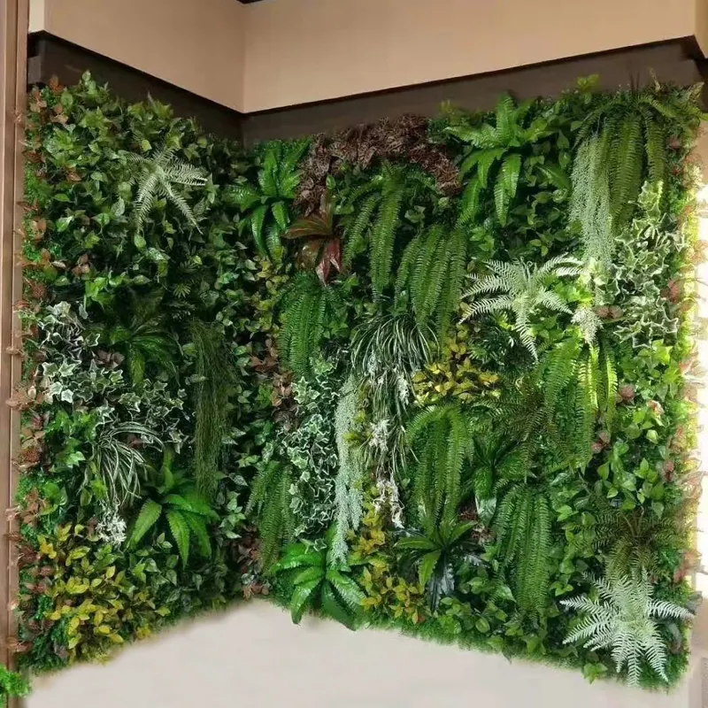 Suspension murale à plantes verticales Style Jungle, personnalisé, Faux feuillage Tropical, gazon vert artificiel pour décor de maison, 1 pièce