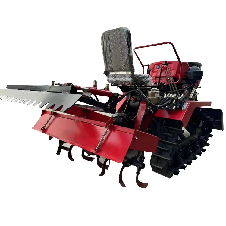 Tractor de orugas de alta eficiencia, cultivador rotativo para zanjas de huerto a la venta