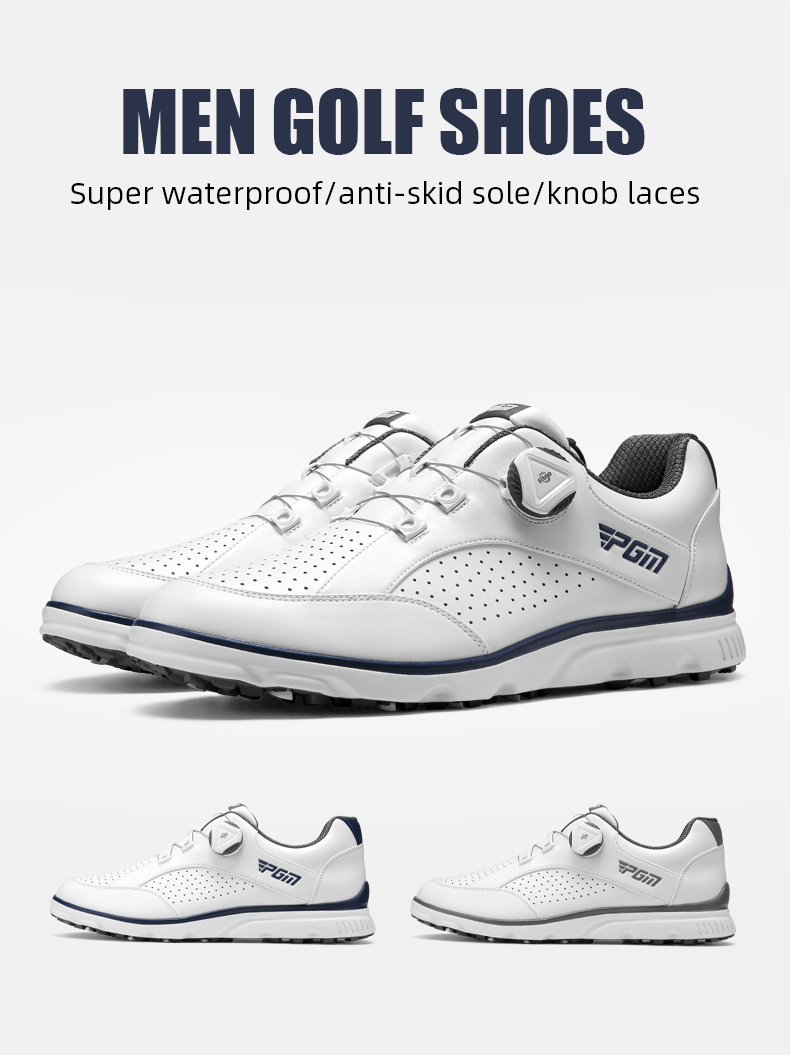 PGM XZ245 custom breathable comfortable golf shoes knob shoelace anti
