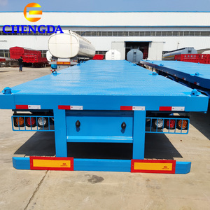 CD集团二手2 3 4轴60吨80吨平板半卡车拖车平板拖车 - Product Image 2