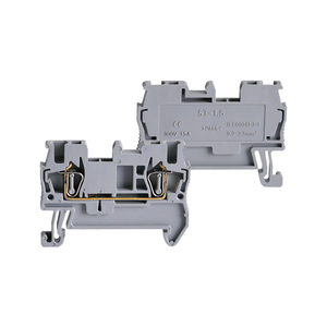 ST1.5 <strong>Push</strong> in <strong>Spring</strong> Din Rail <strong>Terminal</strong> <strong>Block</strong> 1.5mm2 V2 Flame Retardant PA Electrical Wire Connector 17.5A Pure Copper Compact - Product Image 5