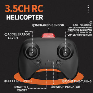 CX608สีดำผึ้งของเล่นไฟฟ้าป้องกันการชนกัน2CH/3.5CH อุปสรรคการหลีกเลี่ยง RC เครื่องบิน RC เครื่องบิน - Product Image 5