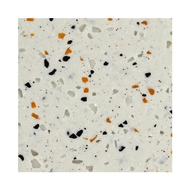 Terrazzo acrilico solido foglio di superficie per la moda artificiale della pietra del quarzo tavolo da cucina top