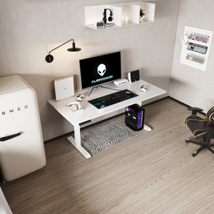博标现代高品质定制家用站立式办公桌，简易电动可调电脑桌 - Product Image 3