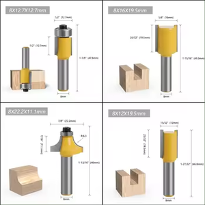 Freze kesicisi 12 adet 1/4 inç profesyonel ahşap araçları freze uçları setleri karbür freze uçları kesiciler cnc freze uçları kiti - Product Image 4