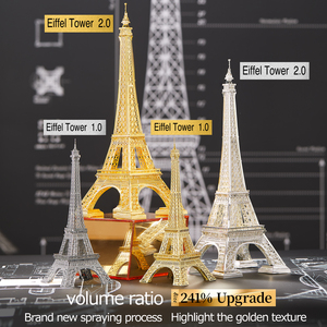 Piece cool Berühmtes Wahrzeichen Gebäude Eiffelturm Puzzlespiel 3D-Puzzle Spielzeug Intelligenz Montage Metall Modell Kit 3D-Puzzle