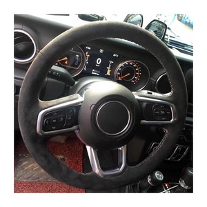 Jeep Grand Cherokee Customized için özelleştirilmiş 2012 2013 2014 2015 2016 2017 karbon Fiber kırmızı delikli deri direksiyon - Product Image 5