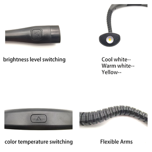 El ücretsiz taşınabilir 3 modları esnek Usb şarj edilebilir ayarlanabilir LED okuma kitap işık boyun işık - Product Image 5