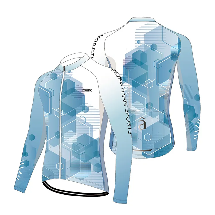 Magliette da bici personalizzate per RaCutce a sublimazione abbigliamento da ciclismo di alta qualità maglia da ciclismo a maniche lunghe con fascia elettrica italiana