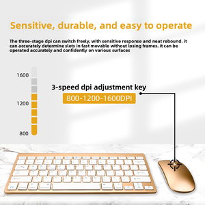 Juego de ratón inalámbrico de modo dual de 2,4 Ghz más vendido Paquete de teclado y ratón X Estructura Ratón silencioso para oficina - Product Image 4