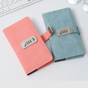 Libreta pequeña personalizada al por mayor, libro de contraseñas de cuero PU, planificador personal, diario, libro de códigos A6 con cerradura - Product Image 6