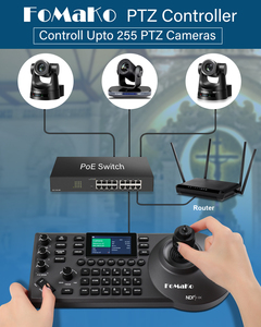 Быстрая доставка PTZ-контроллер PoE NDI Camera Controller, live streaming IP PTZ Camera Controller клавиатура с 4D джойстиком