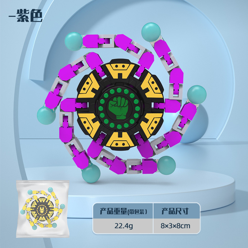 Poing vert en acier - Violet