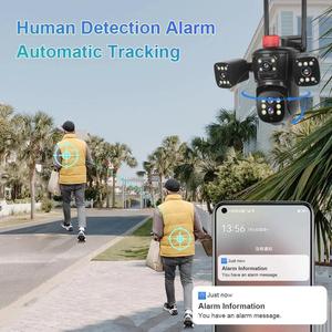 Cámara DE SEGURIDAD IP inalámbrica con zoom óptico de cinco lentes, 10K, 20MP, wifi, visión nocturna en color, Red, cámara IP