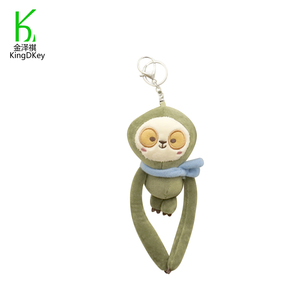 Sıcak satış peluş dolması tembellik yumuşak oyuncak anahtarlık Mini hayvan tembellik bebek anahtarlık uzun kol tembel sırt çantası - Product Image 4