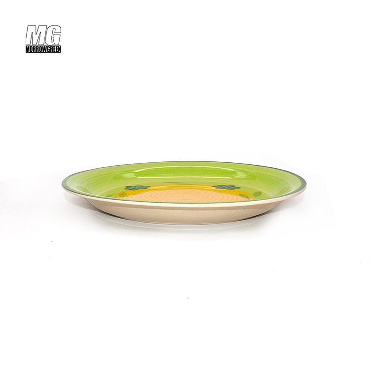 Ceramic Stoneware Porcelain High Quality Plate Bowl Golden Edge Dishes & Plates Luxury Round dinner plate set