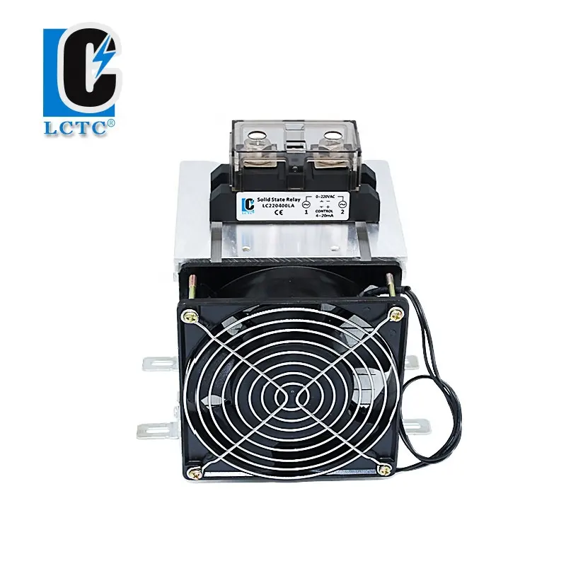 Regulador de voltaje Industrial, 400A 4-20mA, potencia de entrada SCR, modelo con disipador de calor y ventilador