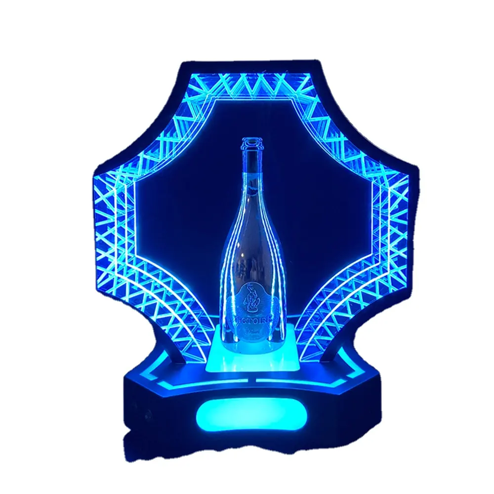 Nuevo LED alas de mariposa Bar decoración Navidad Halloween Props champán WineGod iluminar botella Topper para boda