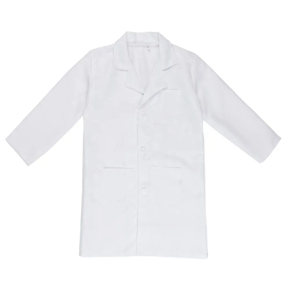 Unisex Delle Ragazze Dei Ragazzi Maniche Lunghe Medico Uniforme Cosplay di Halloween Del Partito Del Costume Lab Camice Bianco Per Bambino Che Gioca Giochi